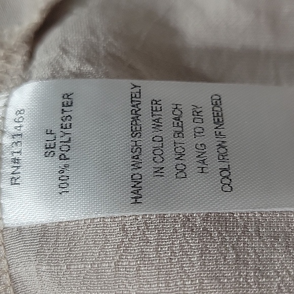 FATE Beige Button Up Blouse Size Small - Picture 7 of 8